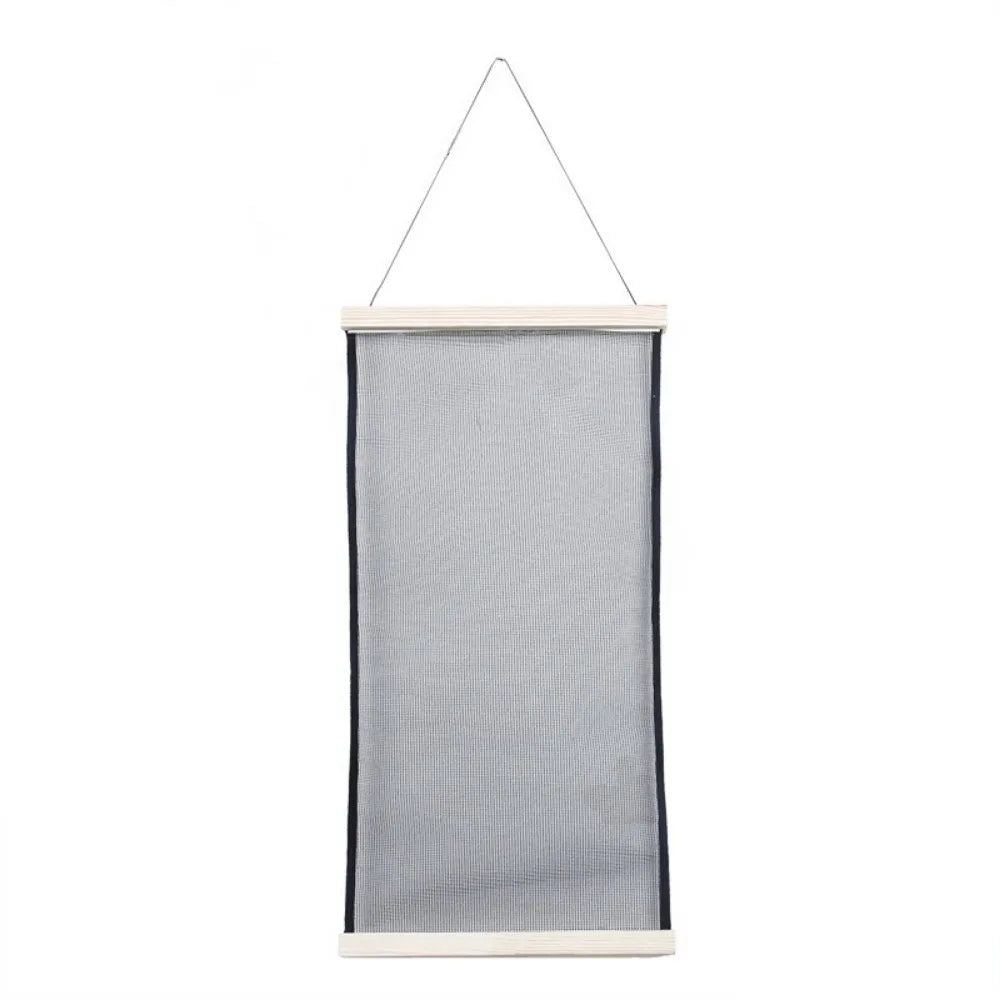 Wood Frame Mesh Grid Jewelry Hanging Display & Storage Rack