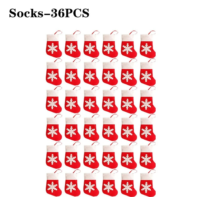 Christmas Stocking Tableware Holders 12–60pcs | Xmas Decor