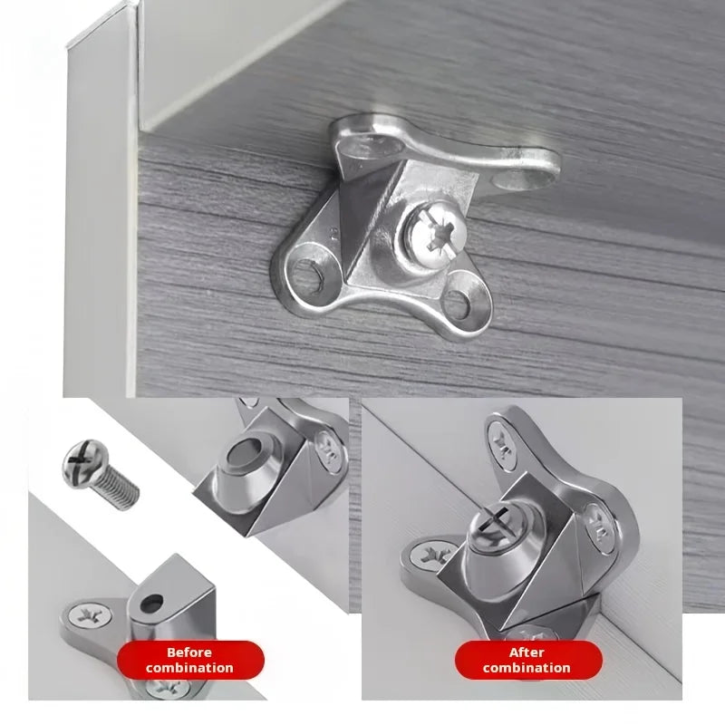6 Sets Zinc Alloy Butterfly Angle Bracket Removable Screw Support