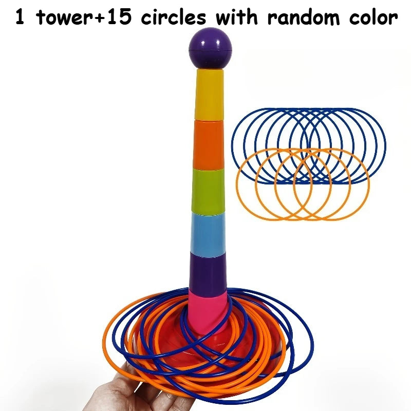 Outdoor Ring Toss Game – Colorful Hoop Set for Kids & Parties