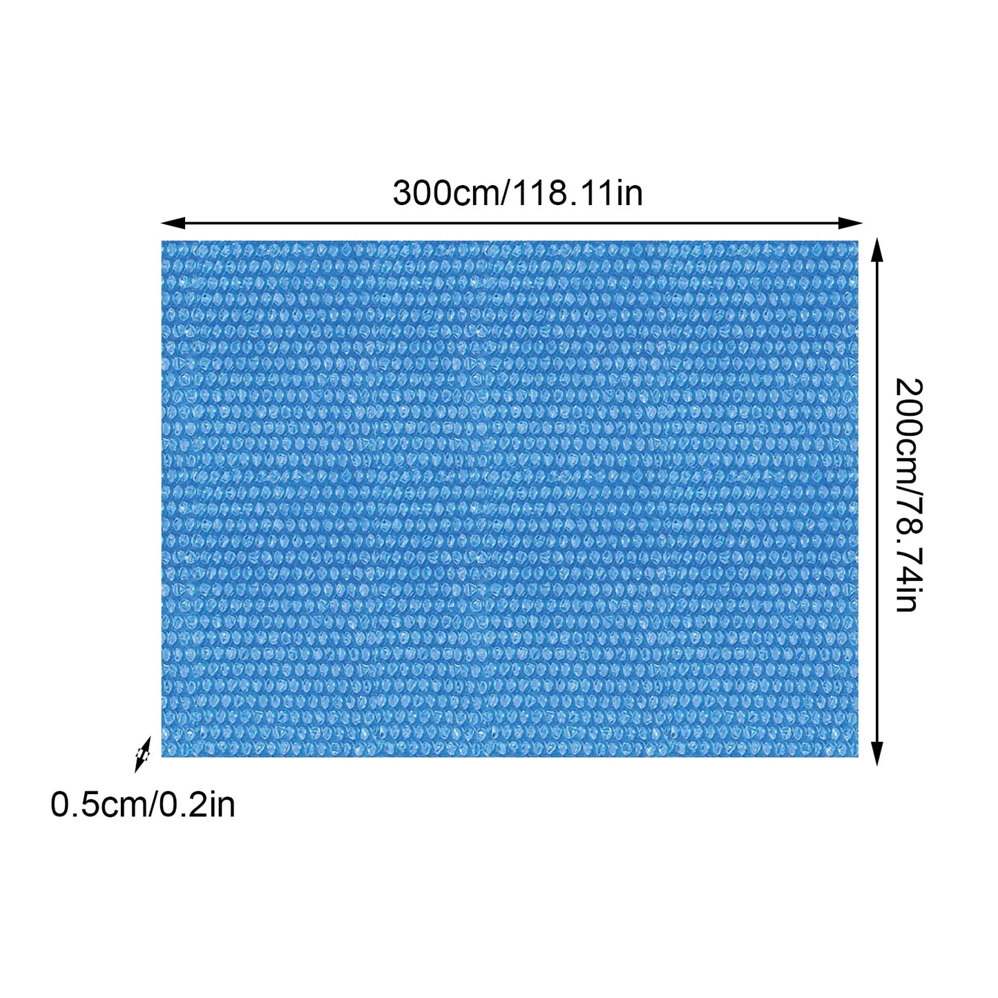 Solar Pool Cover – PE Bubble Film Heat Insulation, 3 Sizes
