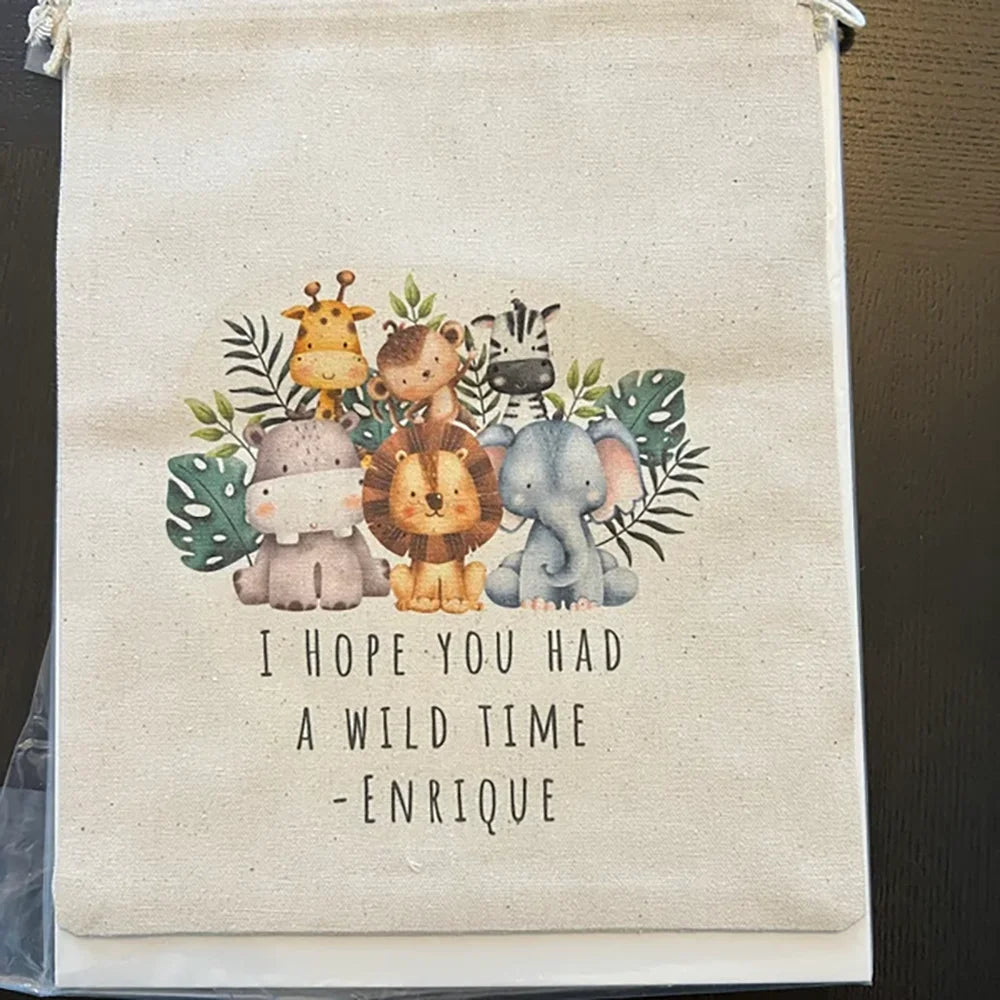 Personalized Jungle Safari Party Favor Bags | 5/10/20 Pack