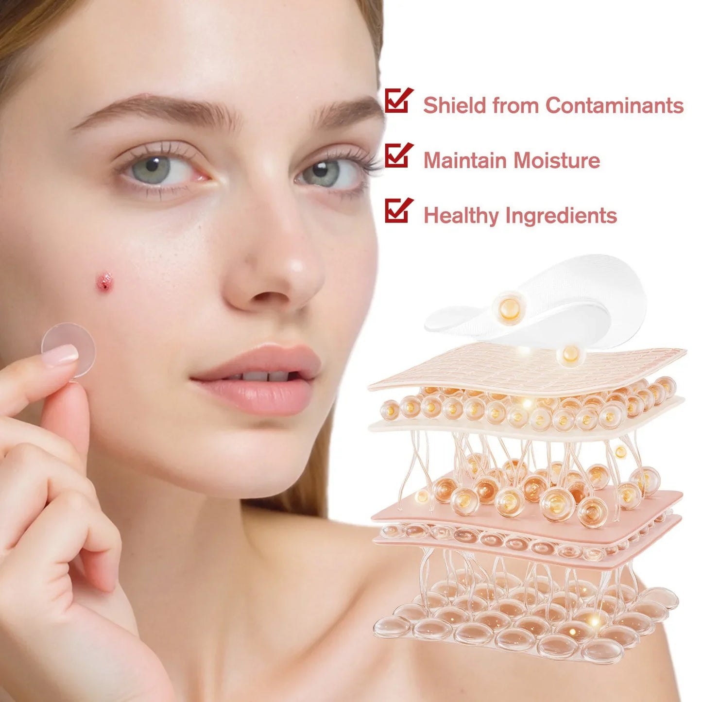 Hydrocolloid Acne Patches – 96-Count Invisible Spot Treatment