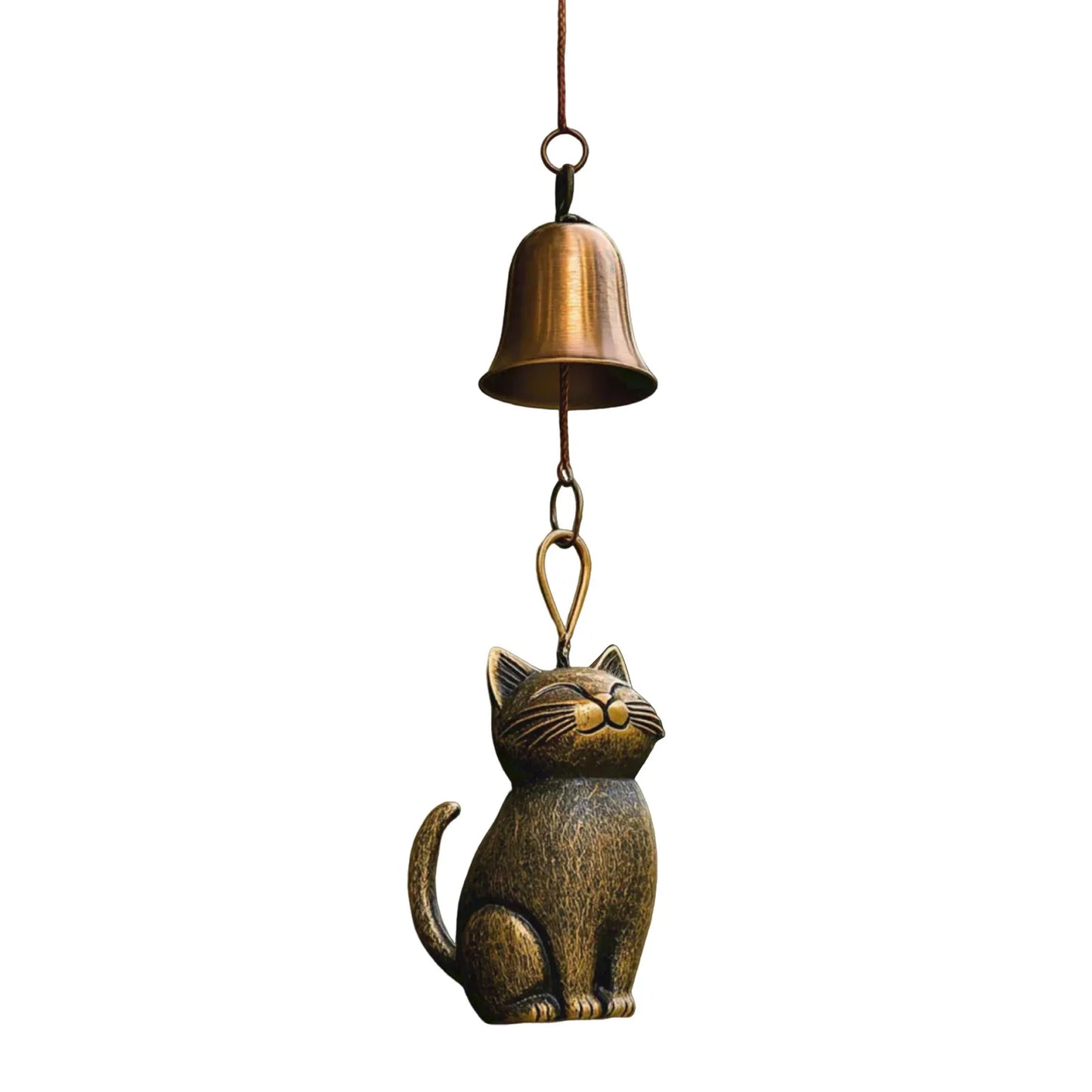 Metal Cat Wind Chime | Outdoor Garden Decor & Cat Lover Gift