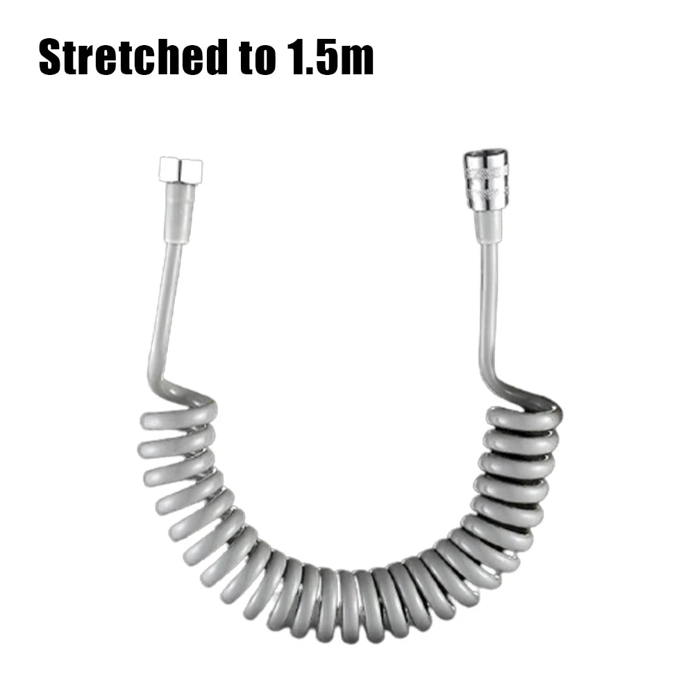1 5M 2M Telephone Line Shower Hose Anti-wrap Spring Flexible Sprayer