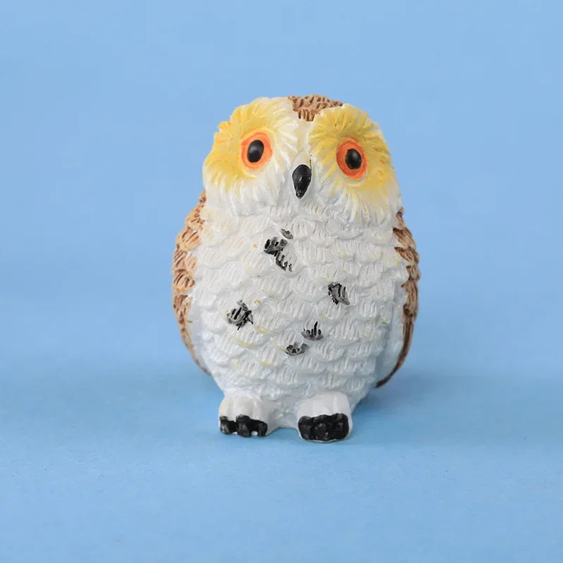 Miniature Owl Figurine for Moss Micro Landscape, Unique Resin Decorative Ornament Decorative Figurines Living Room Decoration Peaceful Pleasures Health and Wellness 2