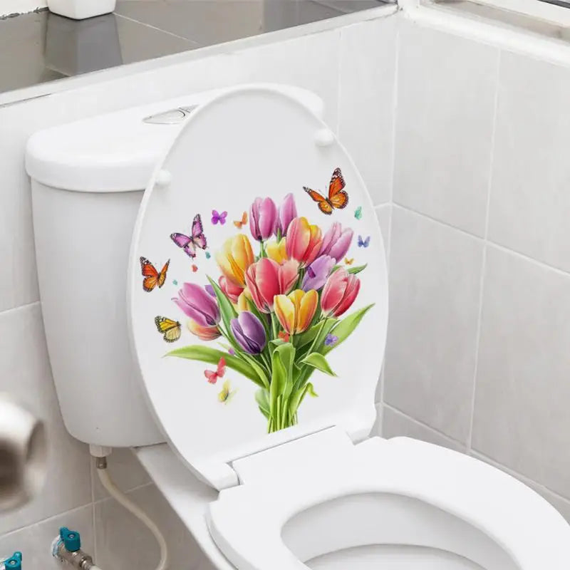 Sunflower Toilet Seat Sticker | Waterproof Removable Decal