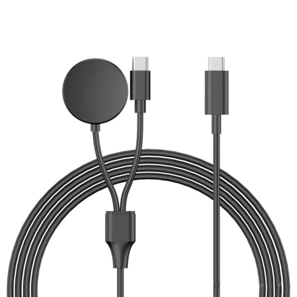 2-in-1 charger for Samsung Galaxy Watch 7/6/5/5 Pro USB-C smartwatch and smartphone charger replacement charging base cable Peaceful Pleasures Health and Wellness