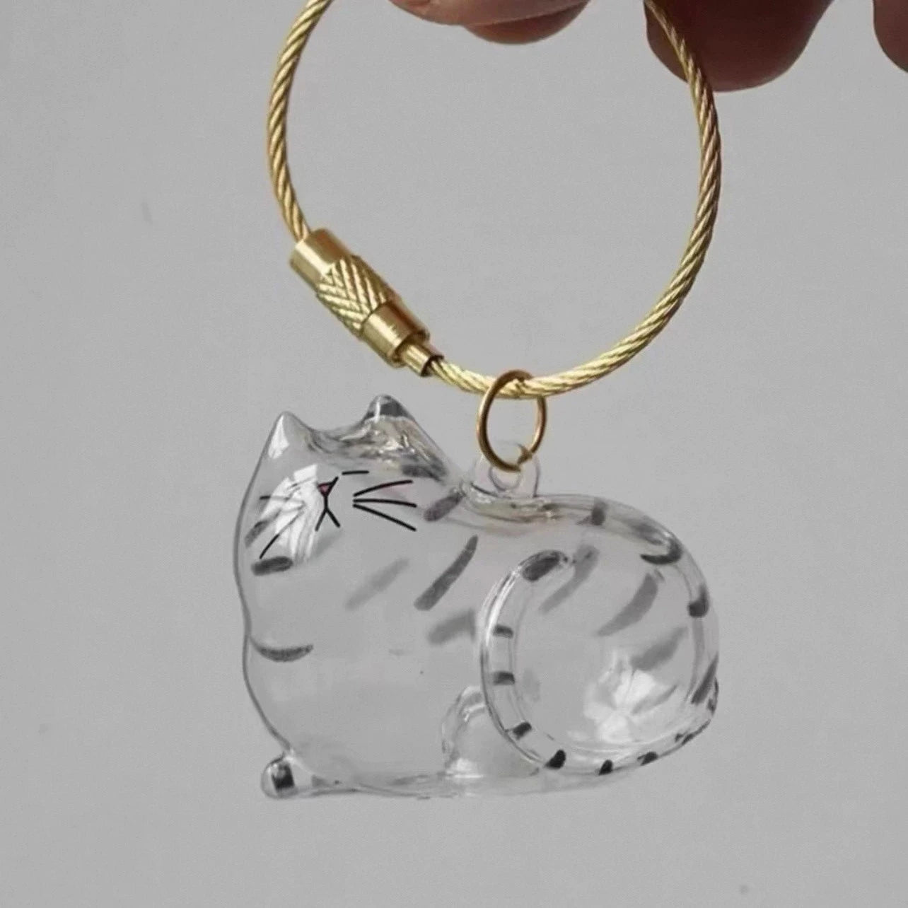 Cat Keychain Pendant & Hair Storage Box | Cute Pet Travel Accessory