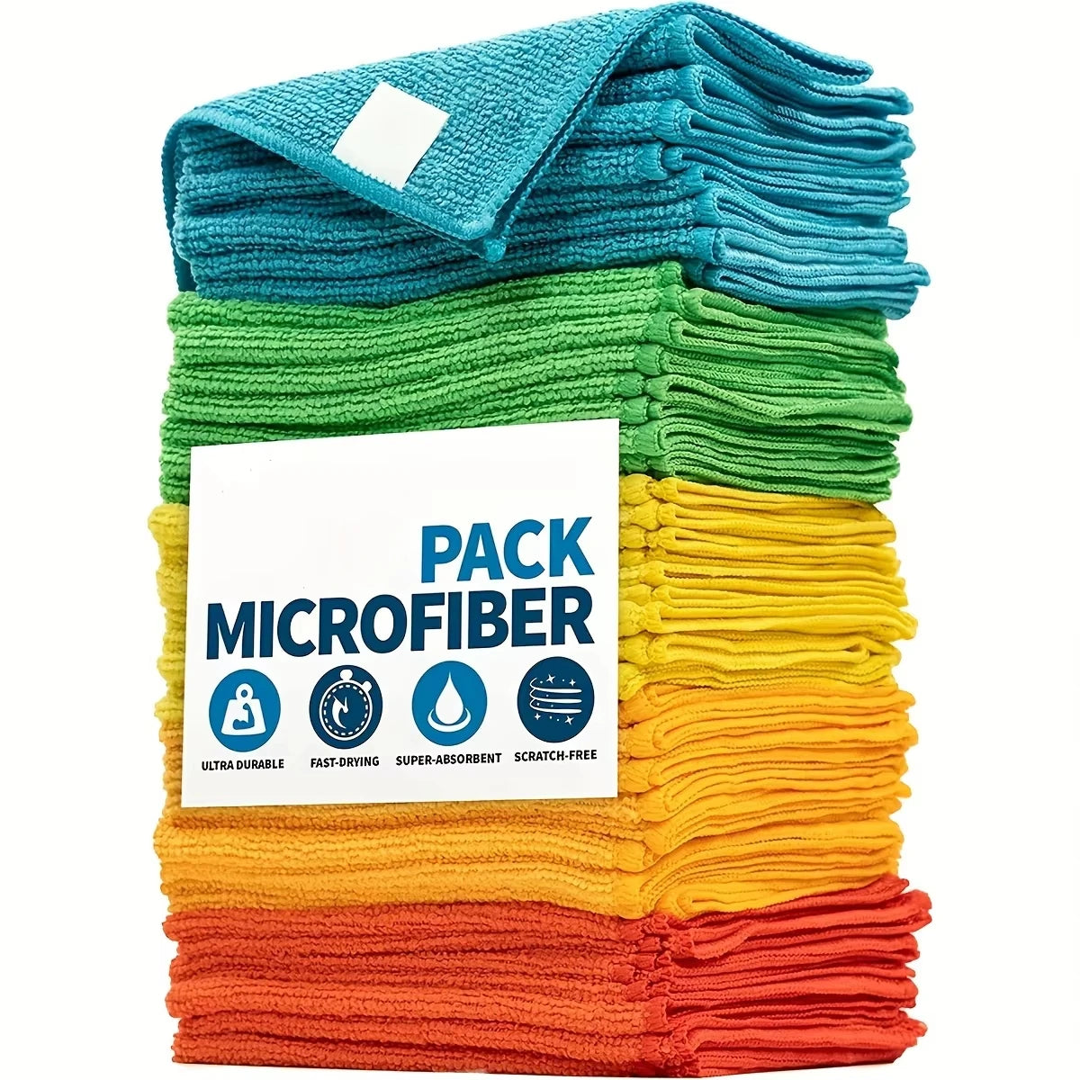 Microfiber Cleaning Cloths – Absorbent Kitchen & Bathroom Rags