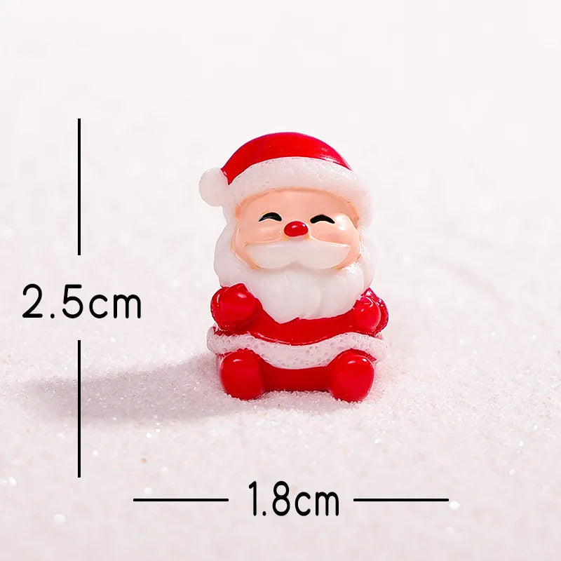 Mini Santa Claus Resin Ornament | Christmas Snow Décor