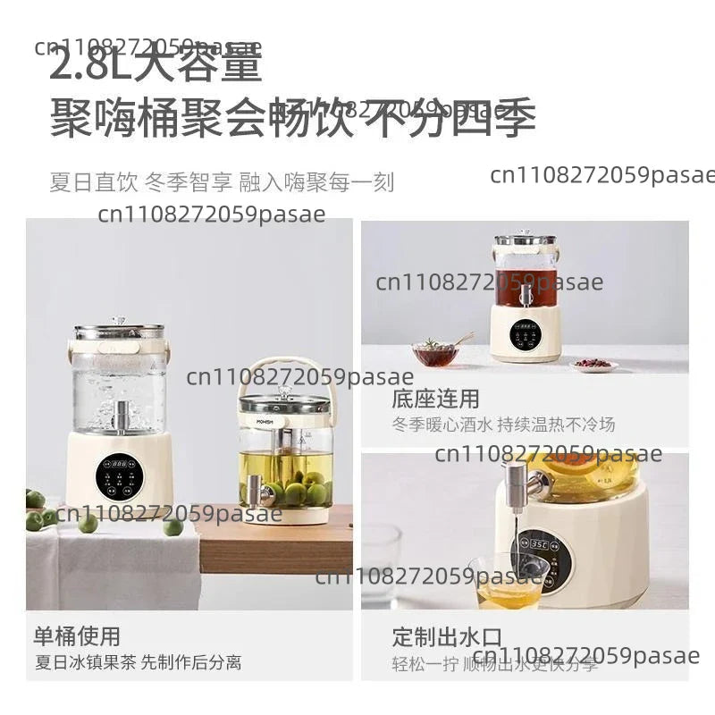 2.8L Glass Health Pot – Tea, Fruit Wine & Stewing | Temp Control