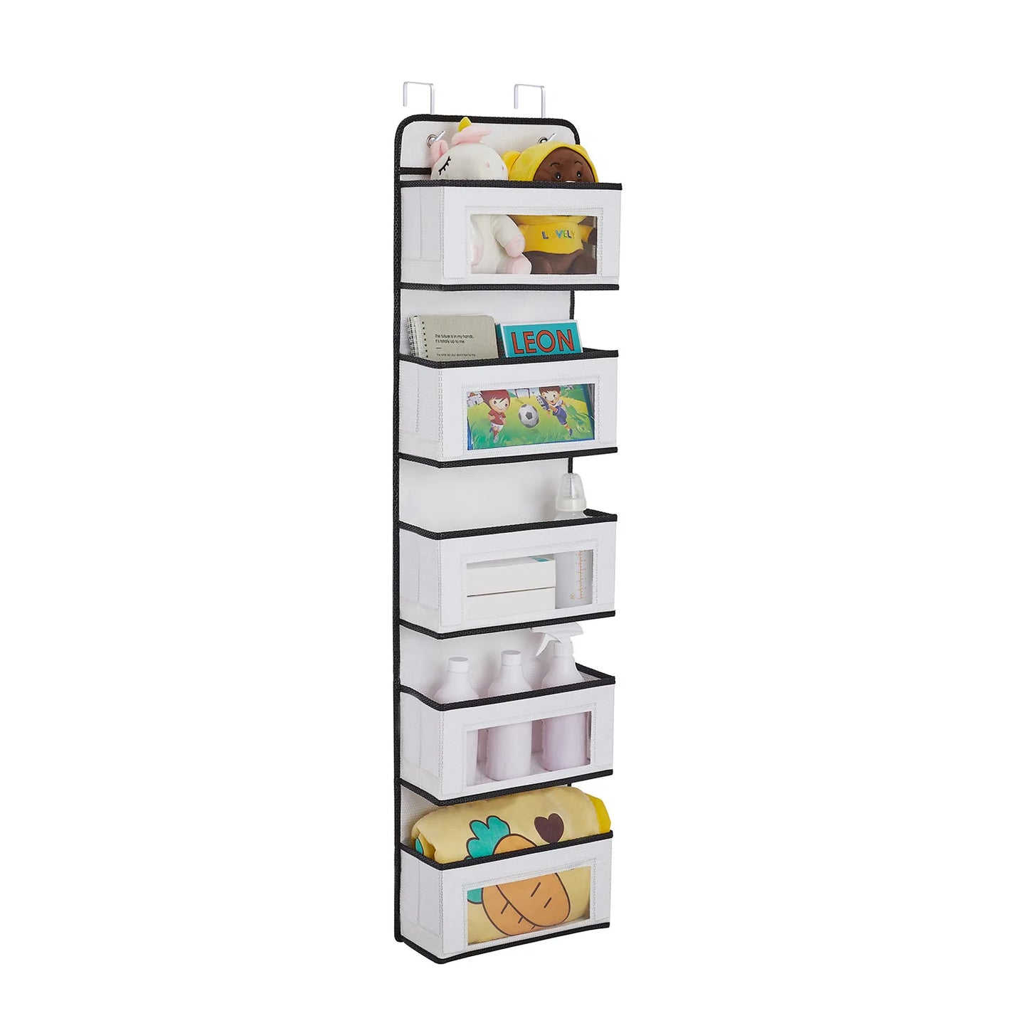 Over the Door Hanging Organizer – 1–5 Pockets, Wall Mount
