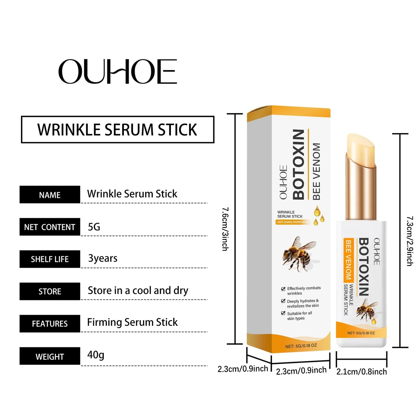 Bee Venom Anti-Wrinkle Stick – Face & Eye Firming Cream