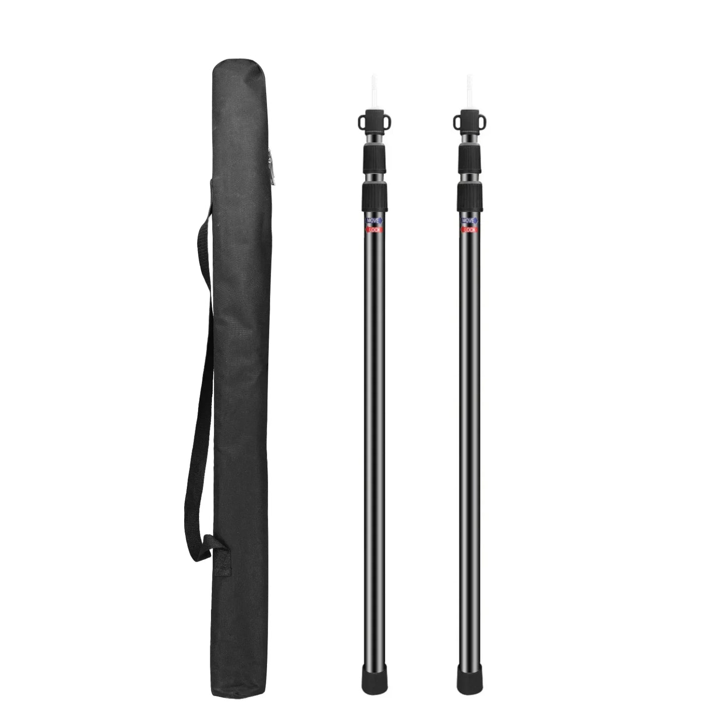 Telescoping Aluminum Camping Tent Poles 2.3M – Set of 2