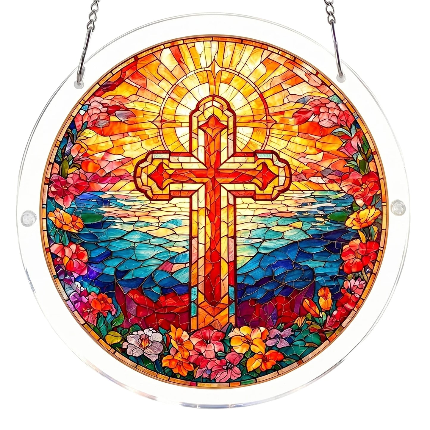 Sun Catcher Puzzle Curtain Decoration Unique Acrylic Doors Garden