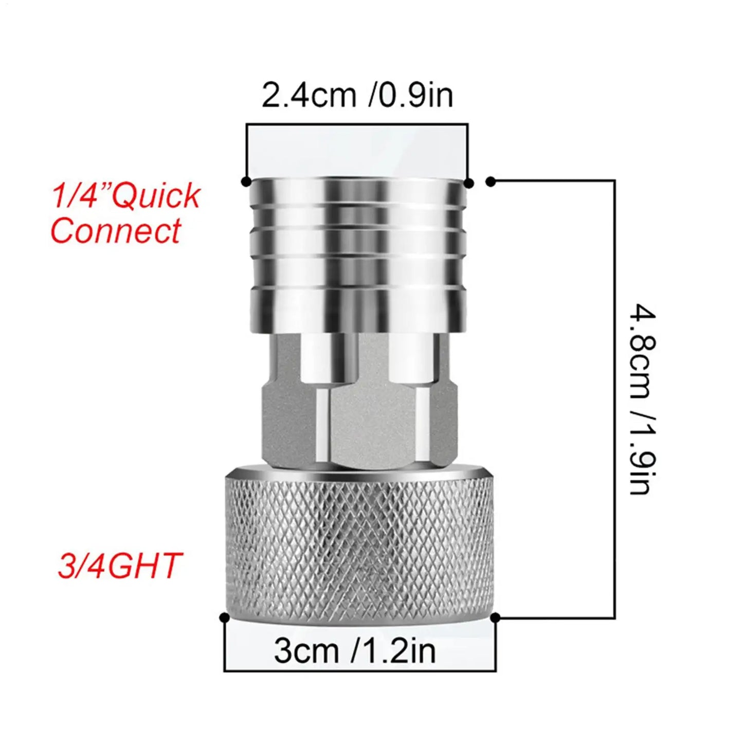 Garden Hose To Pressure Washer Fitting 3/4 GHT To 1/4-inch Attachment Pressure Washer Quick Convert Kit For Plant Watering Patio Peaceful Pleasures Health and Wellness