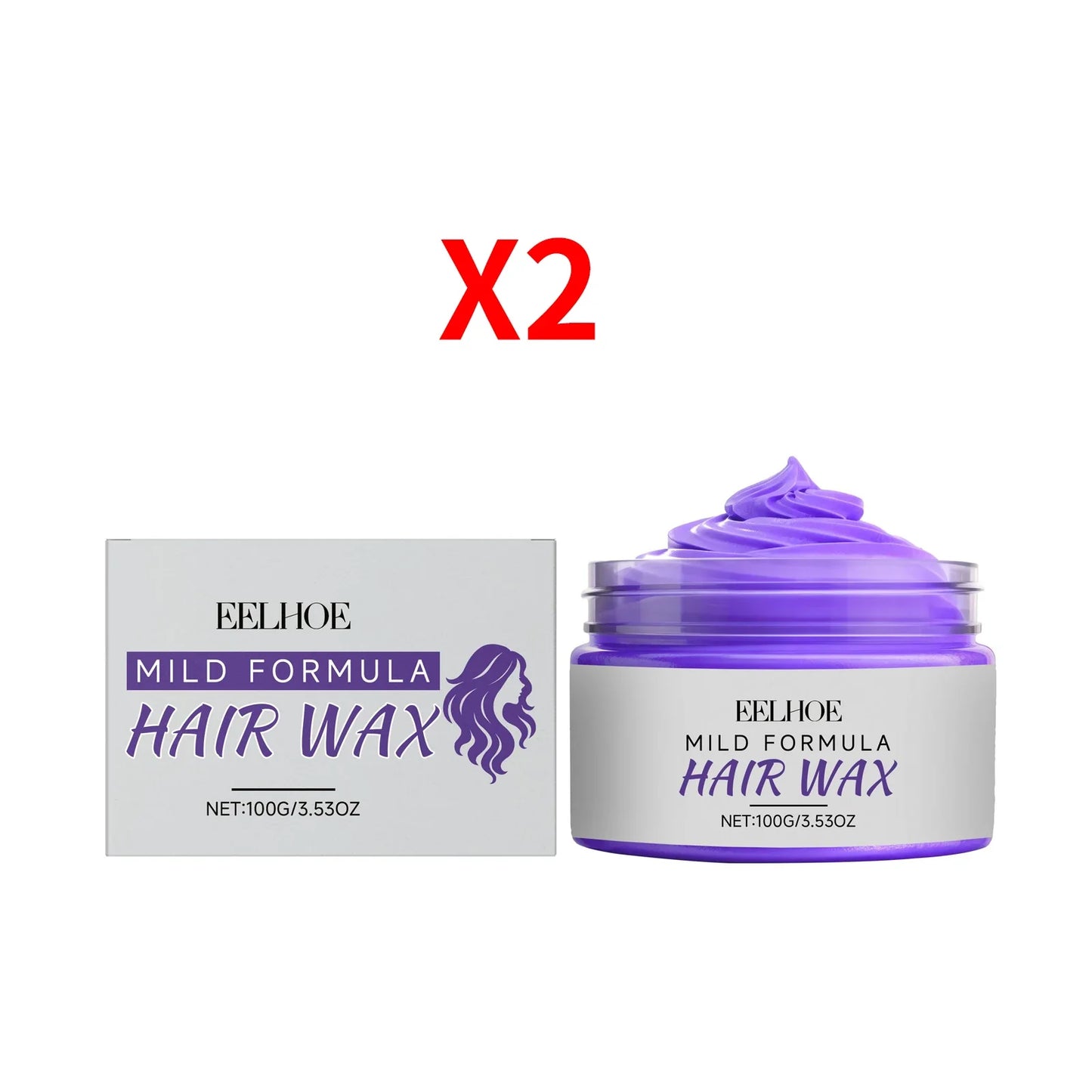 Purple Temporary Hair Color Wax – Wash-Out Dye for Men & Women