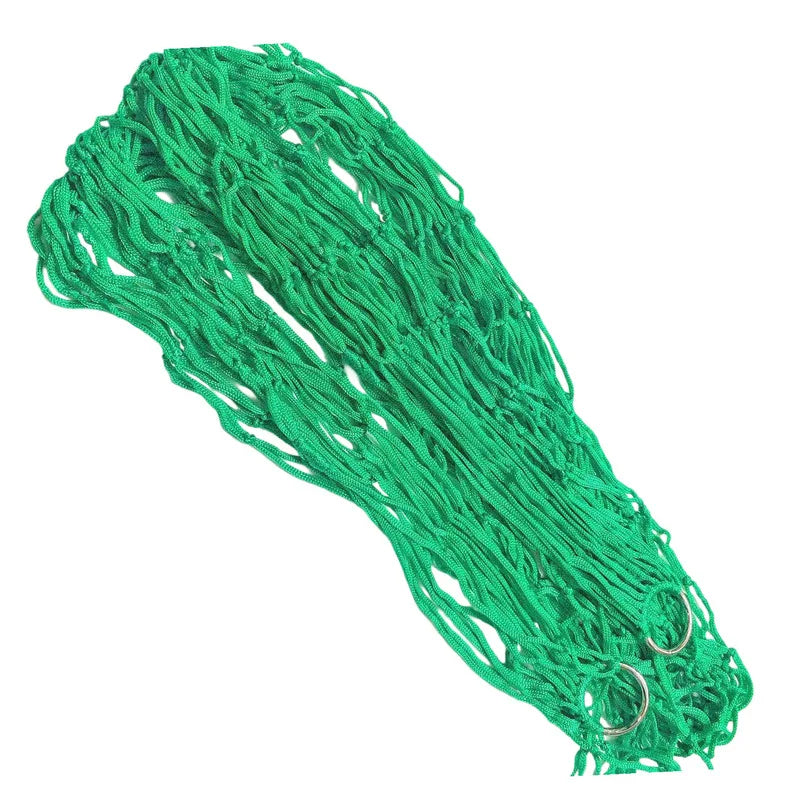 Outdoor Hammock Swing Camping Anti-rollover Nylon Rope Net Bag Tree Hanging Thickened Ultra-light Fishing Net Hammock Peaceful Pleasures Health and Wellness green