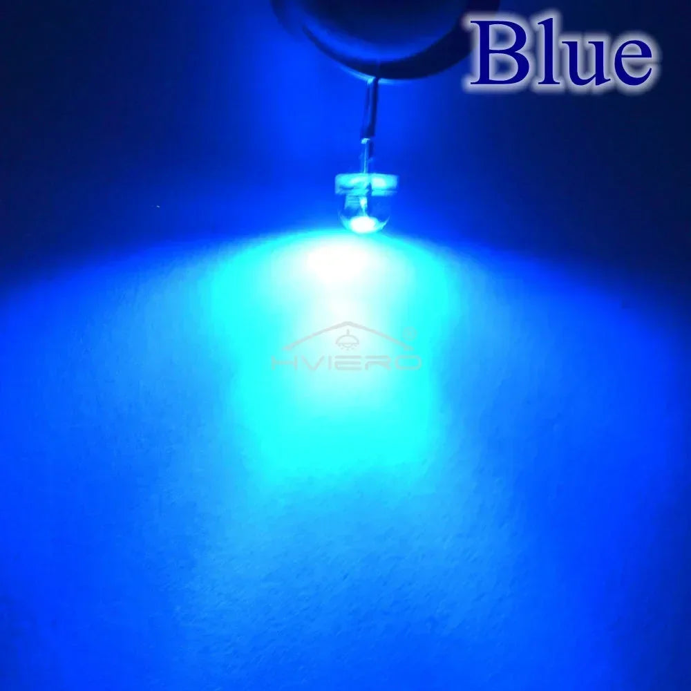 10PCS 5mm Straw Hat Wide Angle LED Bulbs – Multi-Color DIY