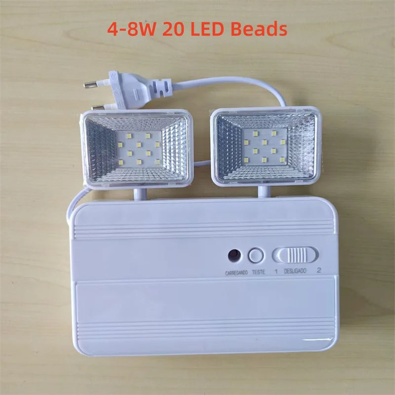 360° Dual-Head LED Emergency Light | Auto-On, Rechargeable