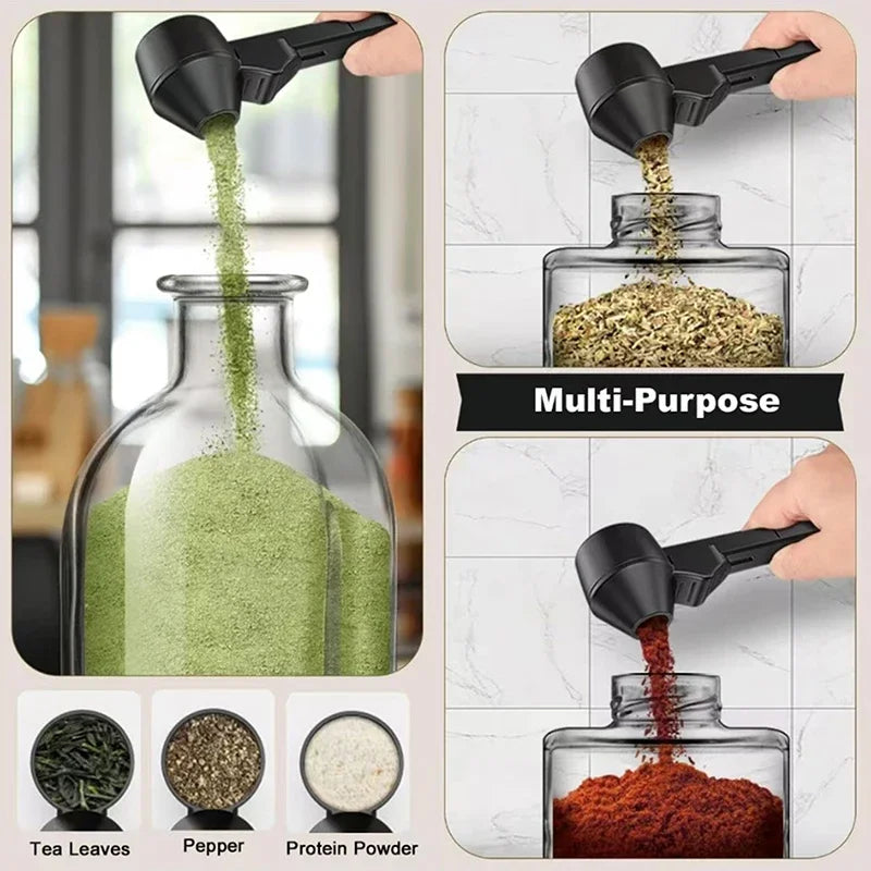 1 Pcs Coffee Scoop With Funnel For Reusable K-cup Coffee Pot 2 Tablespoon Capacity Coffee Measuring Spoon Kitchen Accessories Peaceful Pleasures Health and Wellness