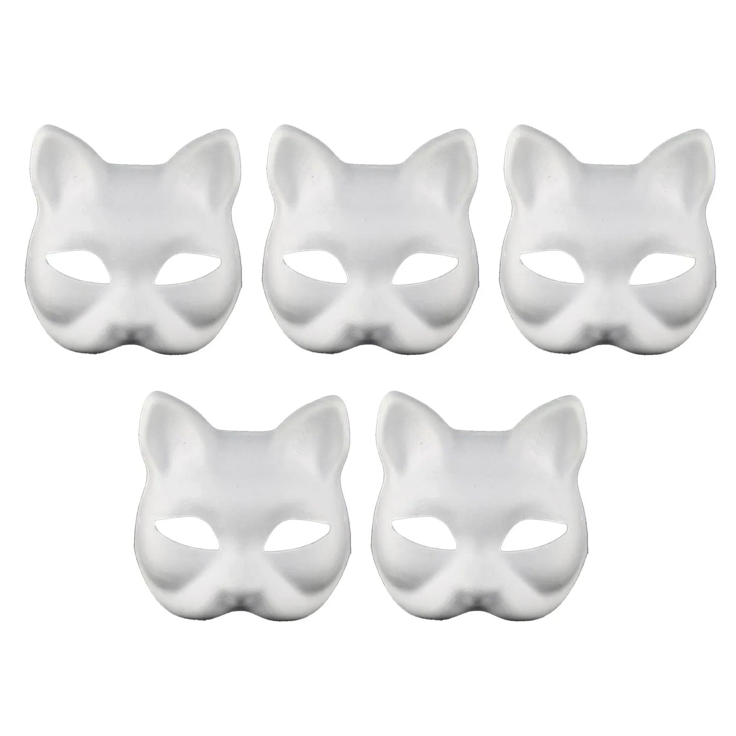 DIY Paintable Half Face Masks – Cat Fox Cosplay Halloween 5/10pk