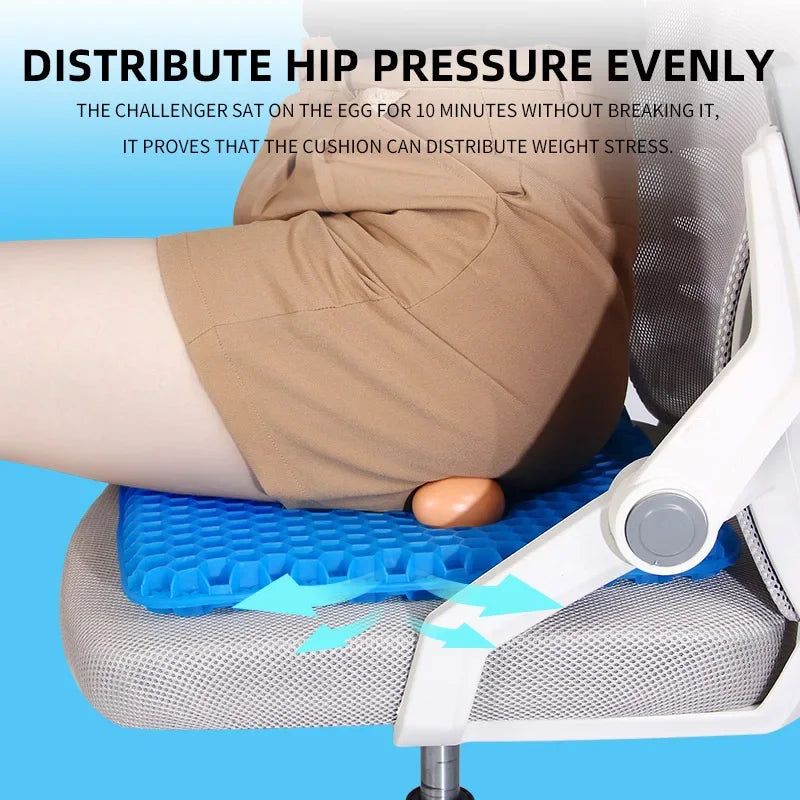 Honeycomb Gel Seat Cushion – Breathable TPE Support for Any Chair