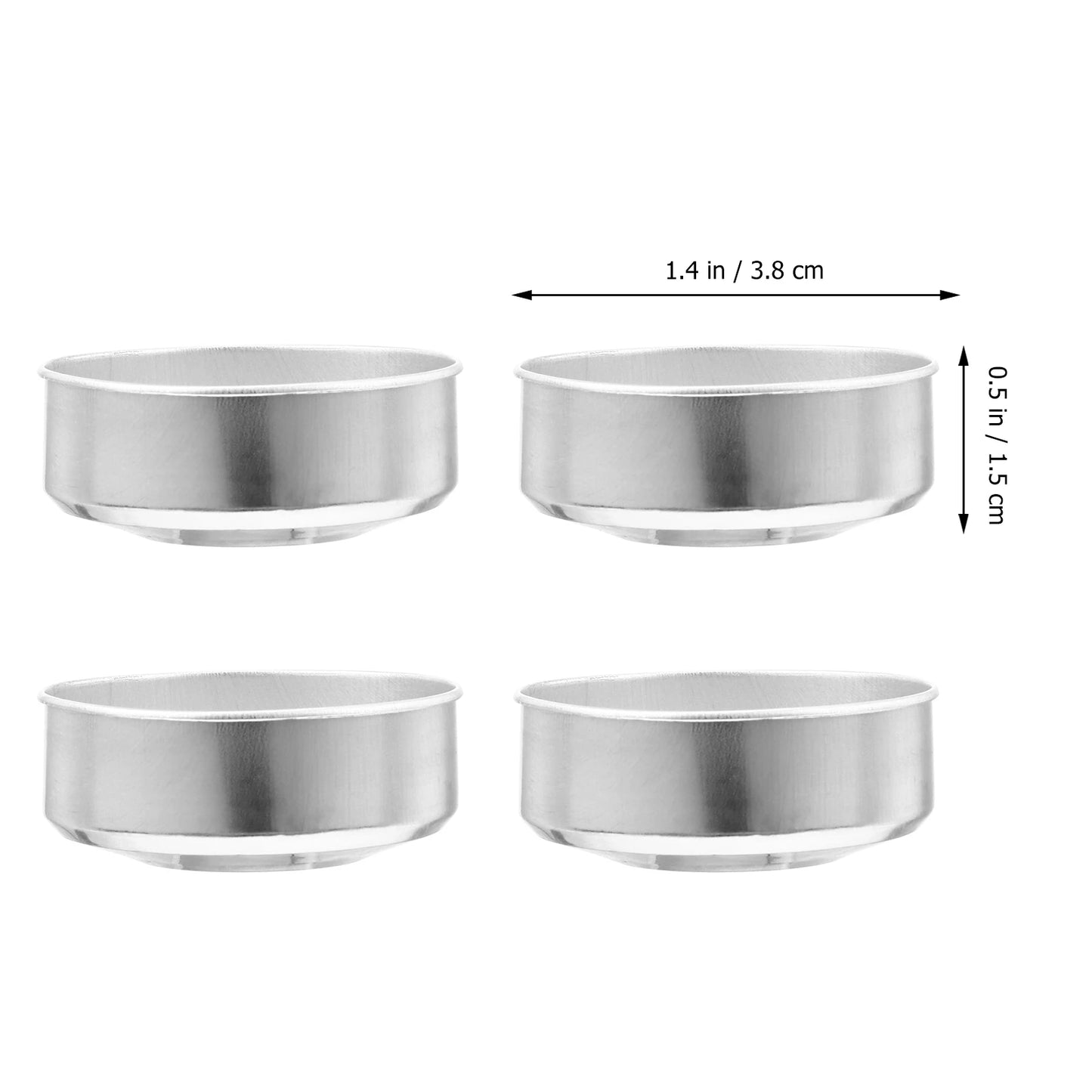 100pcs Aluminum Tea Light Tins Tea Light Holders Empty Tealight Wax Containers Cup Diy Making Molds Making Containers Peaceful Pleasures Health and Wellness