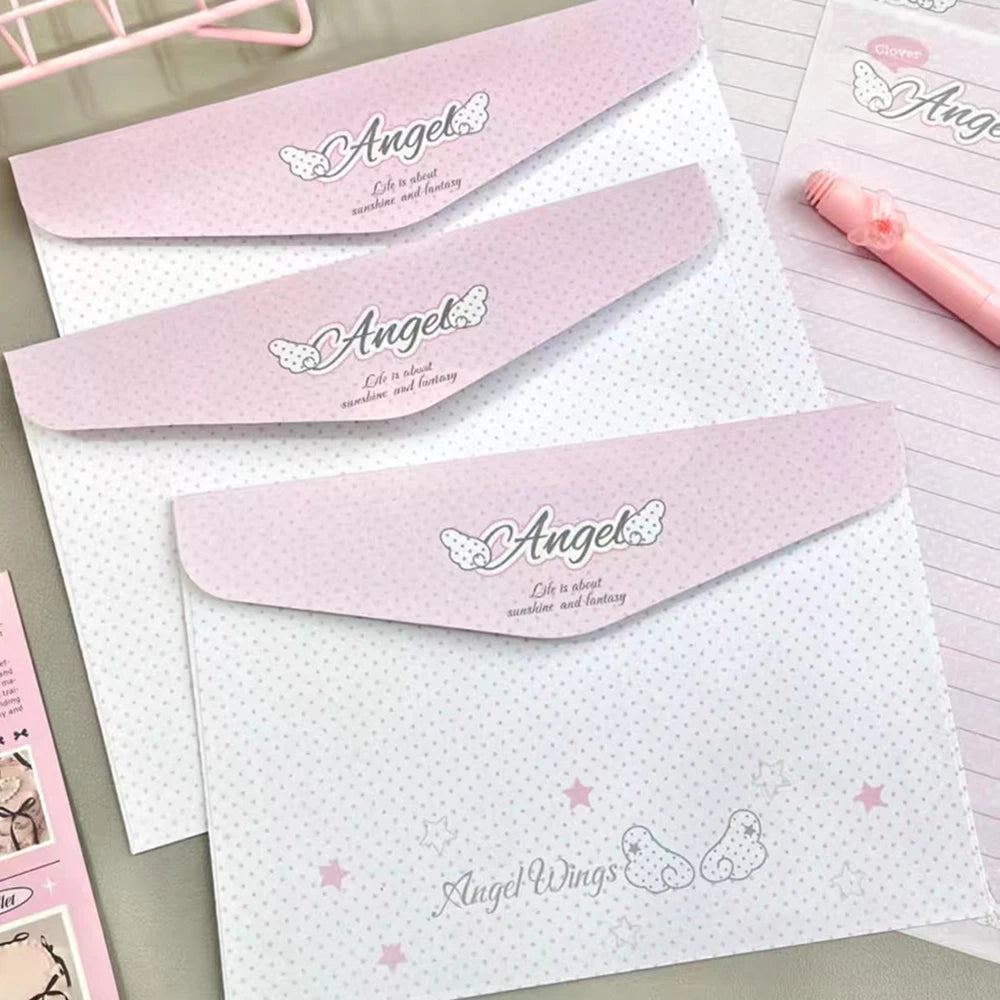 Angel Wings Envelope Letter Ins Beauty Pink Girl Heart Handwritten