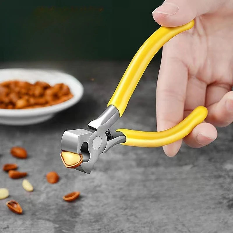 Shell Peeler Pine Nut Pliers Pine Nut Whole Piece Peeler Nut Pliers Household Artifact Melon Seed Clamp Opening Tool Practical Peaceful Pleasures Health and Wellness yellow