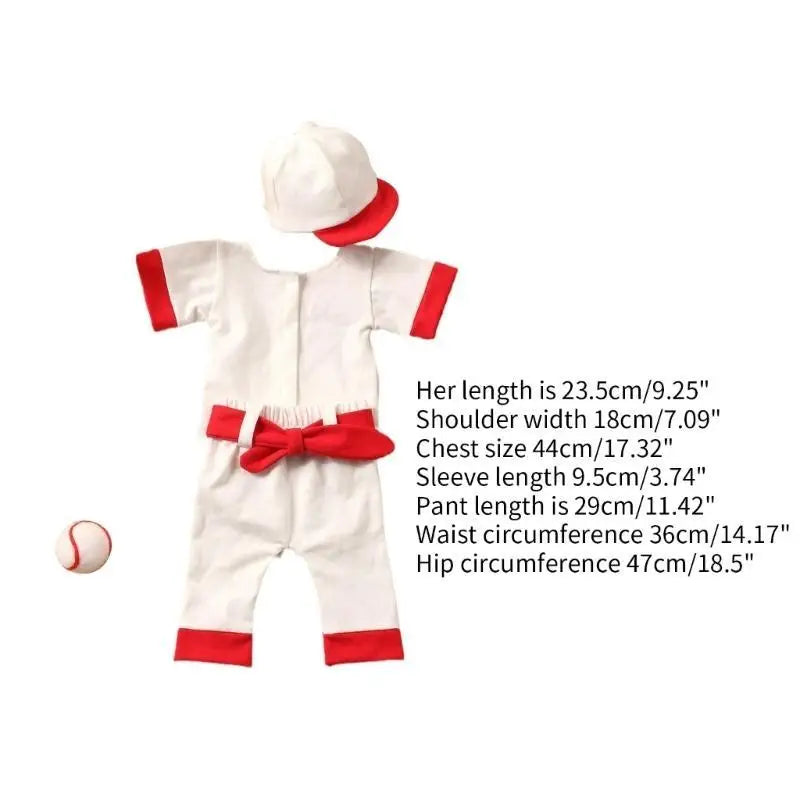 Newborn Baseball Uniform Photo Outfit Set | 0-6M Unisex