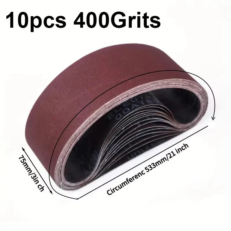 533 Sanding Belt 60-400 Grit Wood Soft Metal Polishing Sandpaper Used