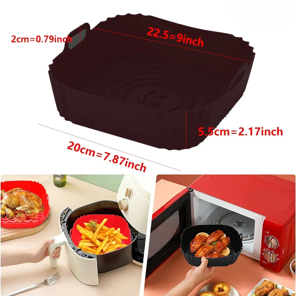Silicone Air Fryer Mold – Reusable Baking Pan & Cake Mold