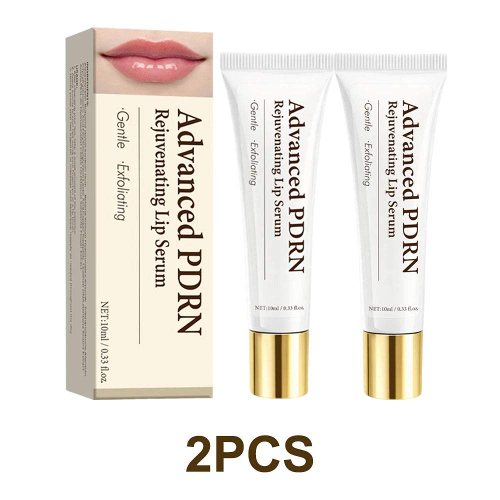 Advanced PDRN Rejuvenating Lip Serum, Hydrating Lip Balm with PDRN for Glowy Lip, Gentle Exfoliating & Smoothing Lip Moisturizer Peaceful Pleasures Health and Wellness 2PCS