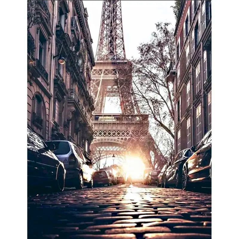 Paris Street Paint by Numbers Kit – 60×75cm DIY Canvas Art