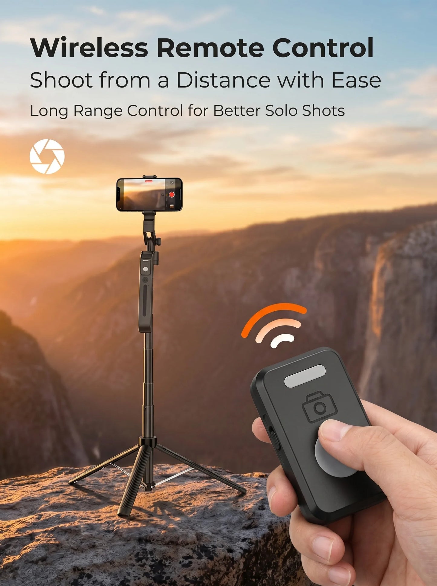 360° AI Face Tracking Gimbal Selfie Stick Tripod for Phone
