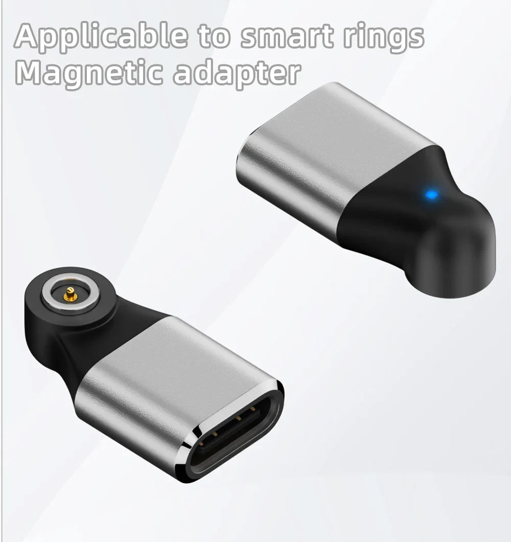 Magnetic Type-C Smart Ring Charging Adapter | Flat Round
