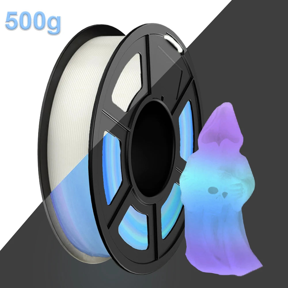 Glow Rainbow PLA Filament 1.75mm – Luminous Glow in the Dark