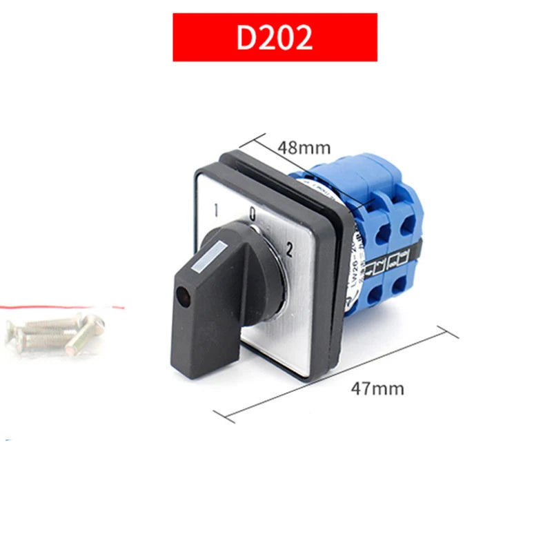 1Set CNC 3 Position 3 Knots Universal Changeover Switch 500V 20A 3 Poles Control Rotary Changeover Cam Switch Peaceful Pleasures Health and Wellness D202 0