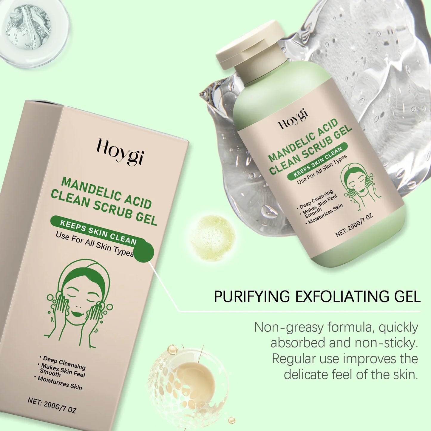 Hoygi Body Exfoliating Gel – Cleanse, Smooth & Hydrate 200g