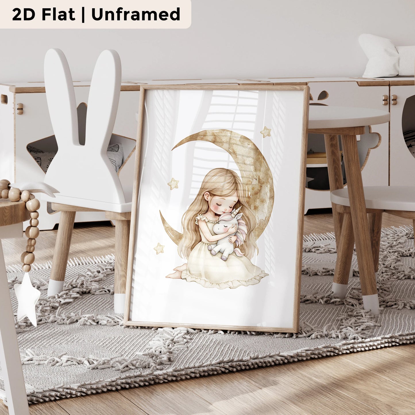 3-Piece Yellow Princess Canvas Wall Art | Kids Room Décor