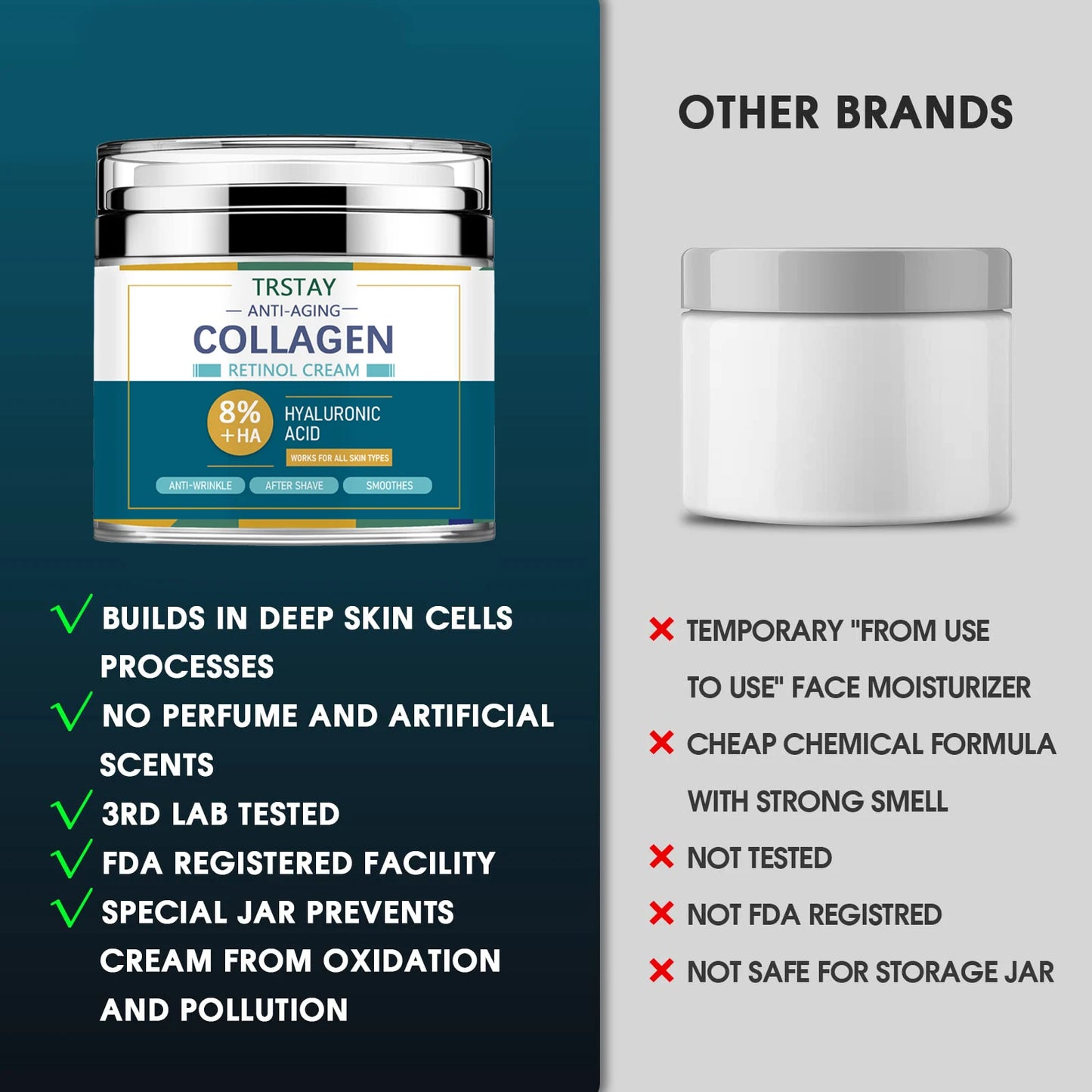 Mens Face Cream Moisturizer with 8% Hyaluronic Acid Collagen,one or two pumps is enough to dab on cheeks,forehead,and chin and g Peaceful Pleasures Health and Wellness