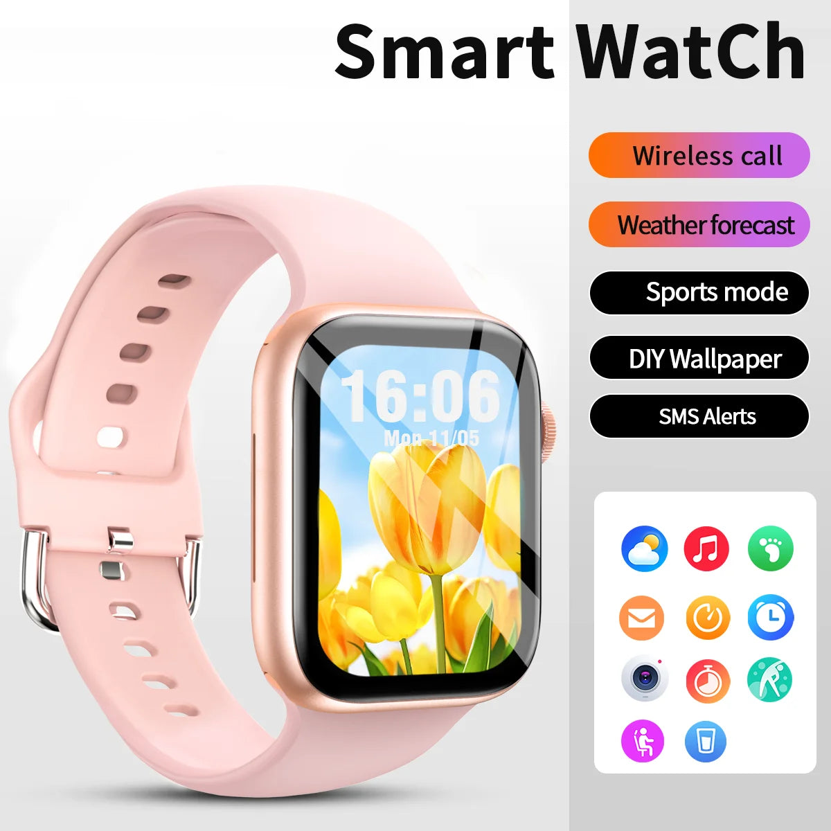 LOMAXFR Smart Watch – Wireless Calling, Multi-Sport, iOS & Android