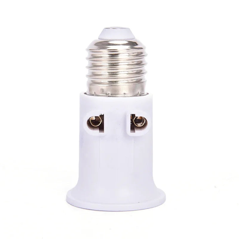 E27 Fireproof Lamp Holder Socket with EU Plug Bulb Adapter