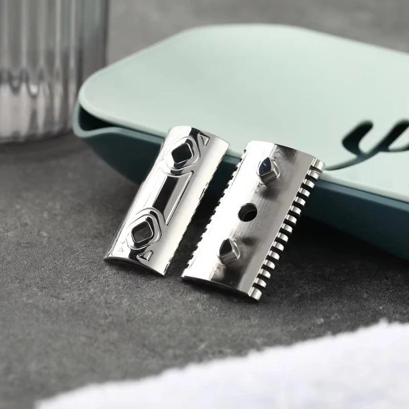 2026 New Arrival!YAQI Harlequin 316 Stainless Steel Polished Safety Razor Head with 0.90mm Blade Gap Peaceful Pleasures Health and Wellness