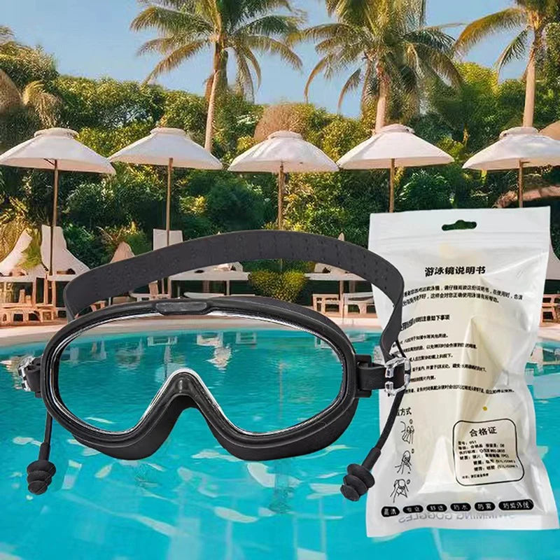 Anti-Fog HD Swimming Goggles for Adults & Kids – Large Frame