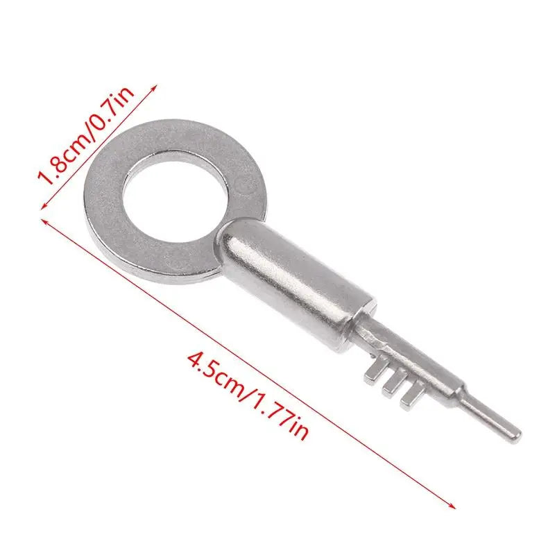 New Stainless Steel 3-Tooth Lock Key Blank Universal - Bathroom Door Keys Home Security Replacement Keys Peaceful Pleasures Health and Wellness