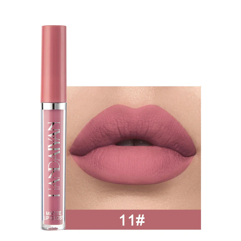 HANDAIYAN Matte Velvet Liquid Lipstick – 12 Shades, Waterproof