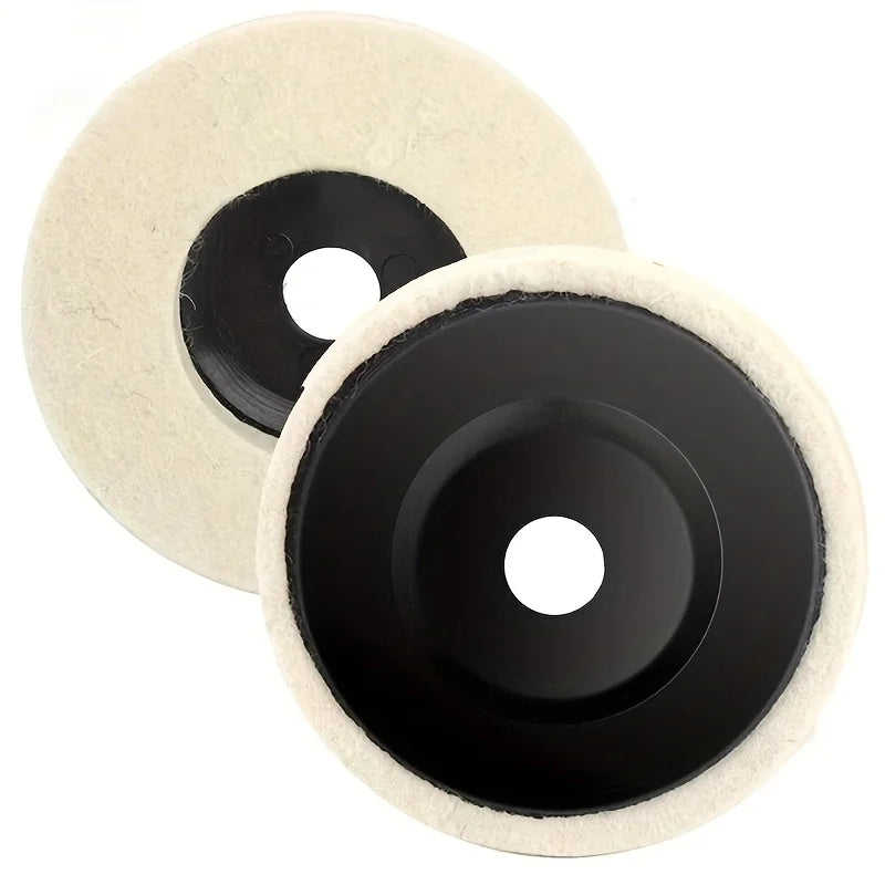 1 5 Wool Polishing Wheel Felt Backing Pad Angle Grinder Compatible